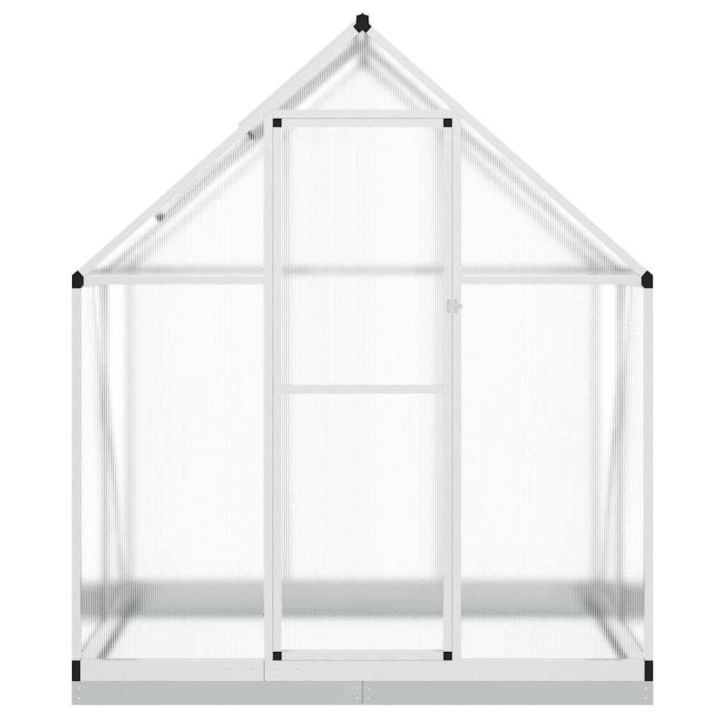 Vidaxl tuinkas z osnovnim okvirjem 169x114x202 cm aluminijaste srebro obarvano