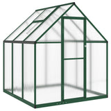 Vidaxl tuinkas z osnovnim okvirom 169x169x195 cm aluminijasta zelena