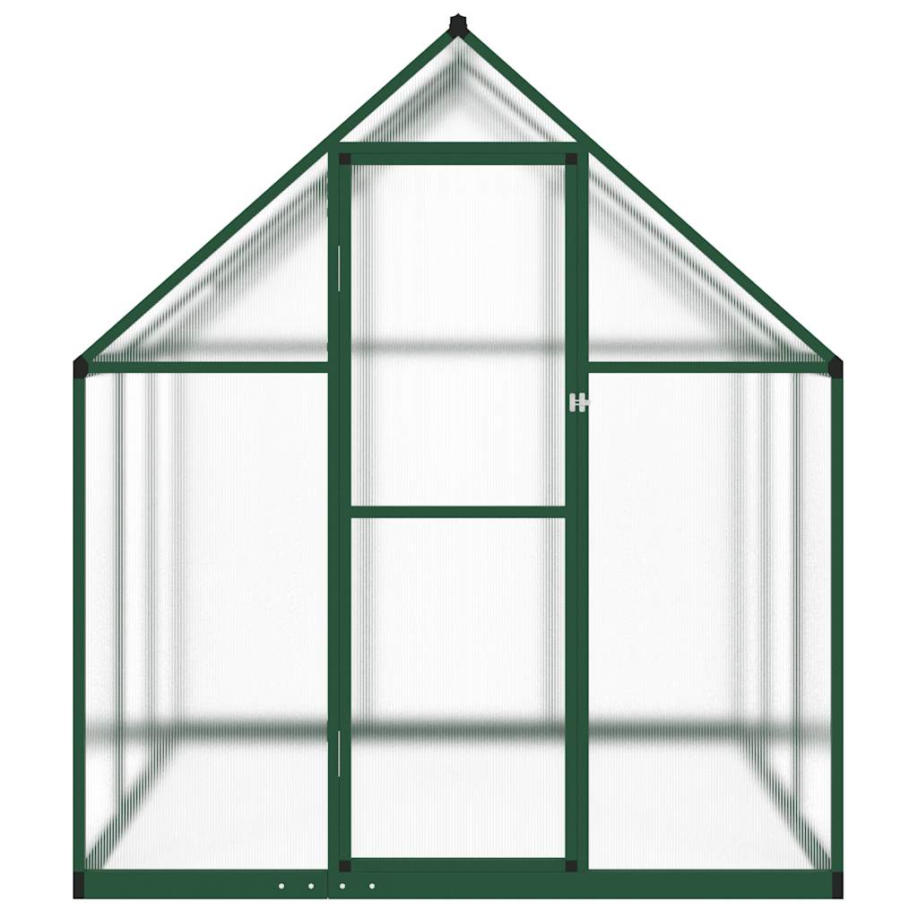Vidaxl tuinkas z osnovnim okvirom 169x169x195 cm aluminijasta zelena