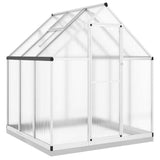 Vidaxl tuinkas z osnovnim okvirjem 169x169x202 cm aluminijaste srebro obarvano