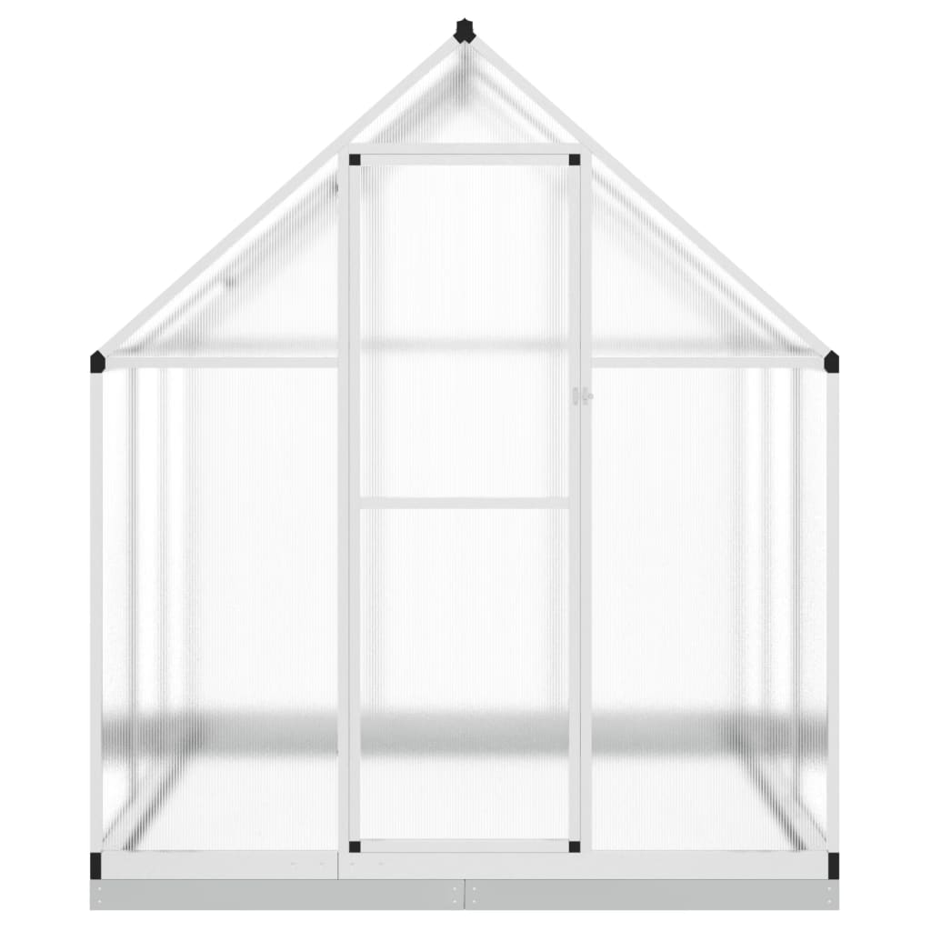 Vidaxl tuinkas z osnovnim okvirjem 169x169x202 cm aluminijaste srebro obarvano