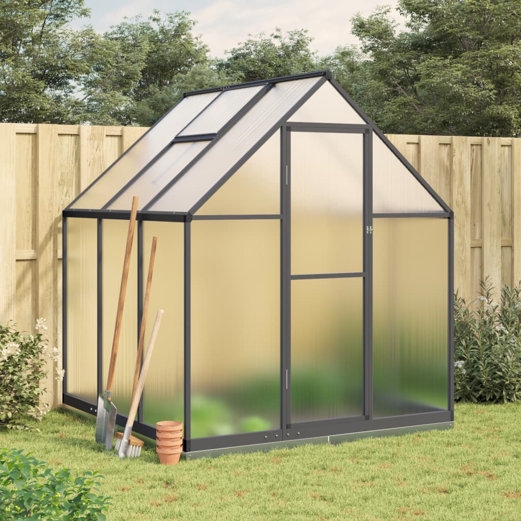 Vidaxl tuinkas avec cadre de base 169x169x202 cm Couleur d'anthracite en aluminium