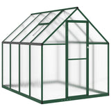 Vidaxl tuinkas z osnovnim okvirom 224x169x195 cm aluminijasta zelena