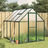 Vidaxl tuinkas z osnovnim okvirom 224x169x195 cm aluminijasta zelena
