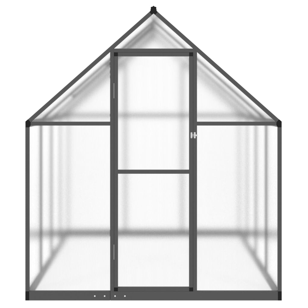 Vidaxl tuinkas z osnovnim okvirjem 224x169x195 cm aluminijasta barva antracita