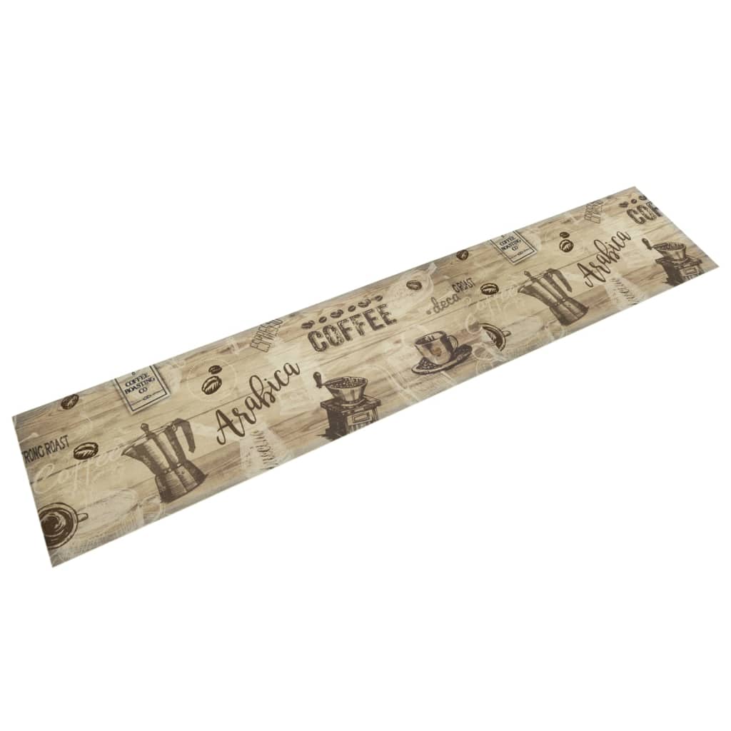 Vidaxl kuchyňská rohož omyvatelné kávové potisk 60x300 cm Velvet Brown