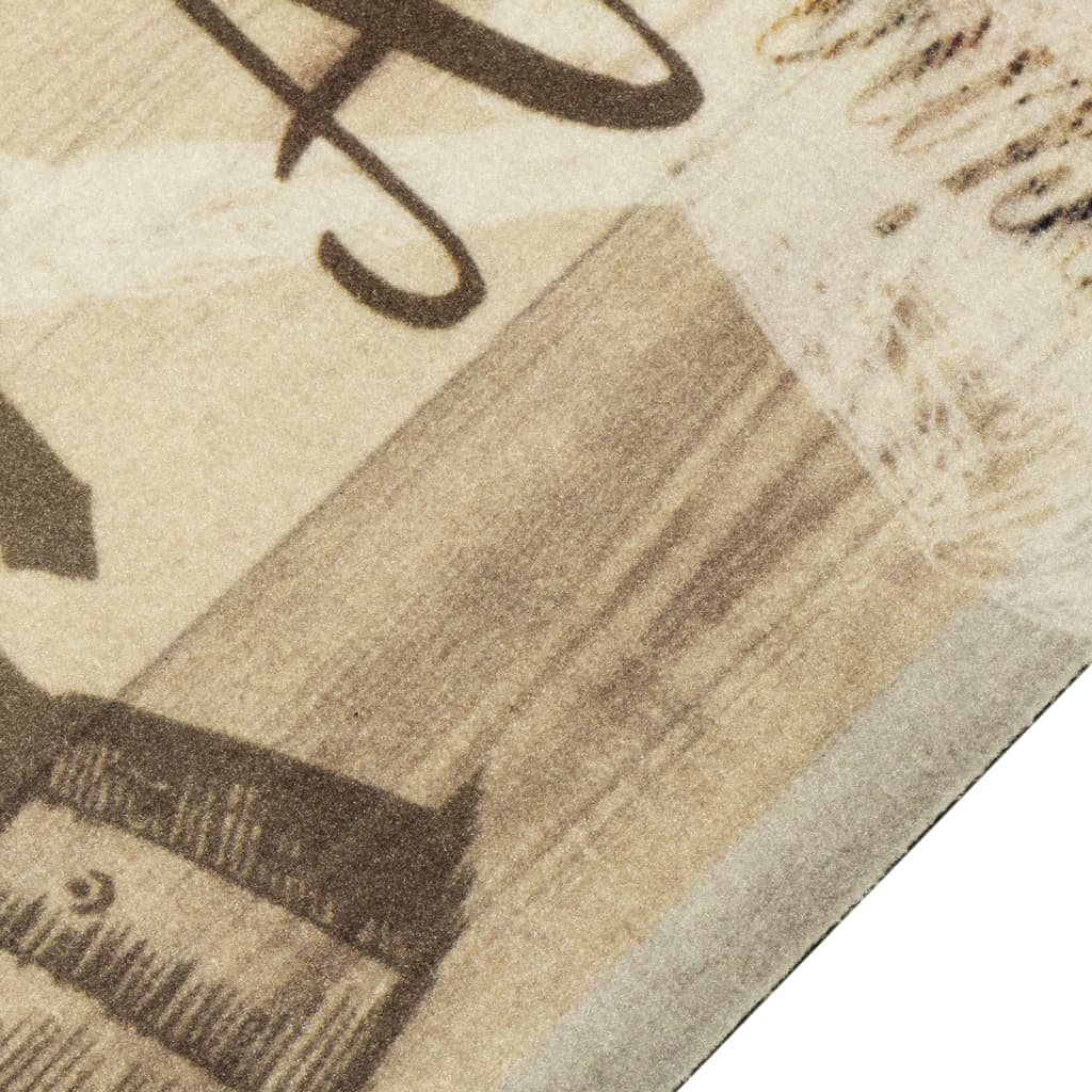 Vidaxl kuchyňská rohož omyvatelné kávové potisk 60x300 cm Velvet Brown