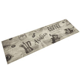 Vidaxl kuchyňská rohož omyvatelné kávové tisk 45x150 cm samet šedá
