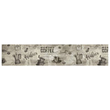 VidaXL Kitchen mat washable coffee print 60x300 cm velvet gray