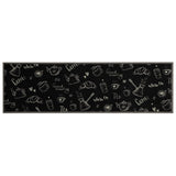 Vidaxl Küchenmatte Waschbarer Morgen Druck 45x150 cm Samt Schwarz