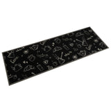 Vidaxl Küchenmatte Waschbarer Druck 60x180 cm Samt Schwarz