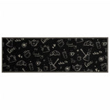 Vidaxl Küchenmatte Waschbarer Druck 60x180 cm Samt Schwarz