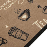 Vidaxl kitchen mat washable morning print 60x180 cm velvet brown