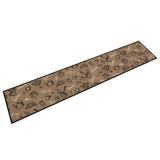 Vidaxl kuhinjski mat pralni jutranji tisk 60x300 cm žametno rjava
