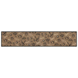 Vidaxl kuhinjski mat pralni jutranji tisk 60x300 cm žametno rjava