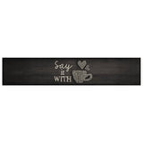 Vidaxl Mata Kitchen Washbasable Fub Print 60x300 cm Velvet Black