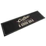 Vidaxl Kitchen Matloschable Kaffi Text 45x150 cm Velvett