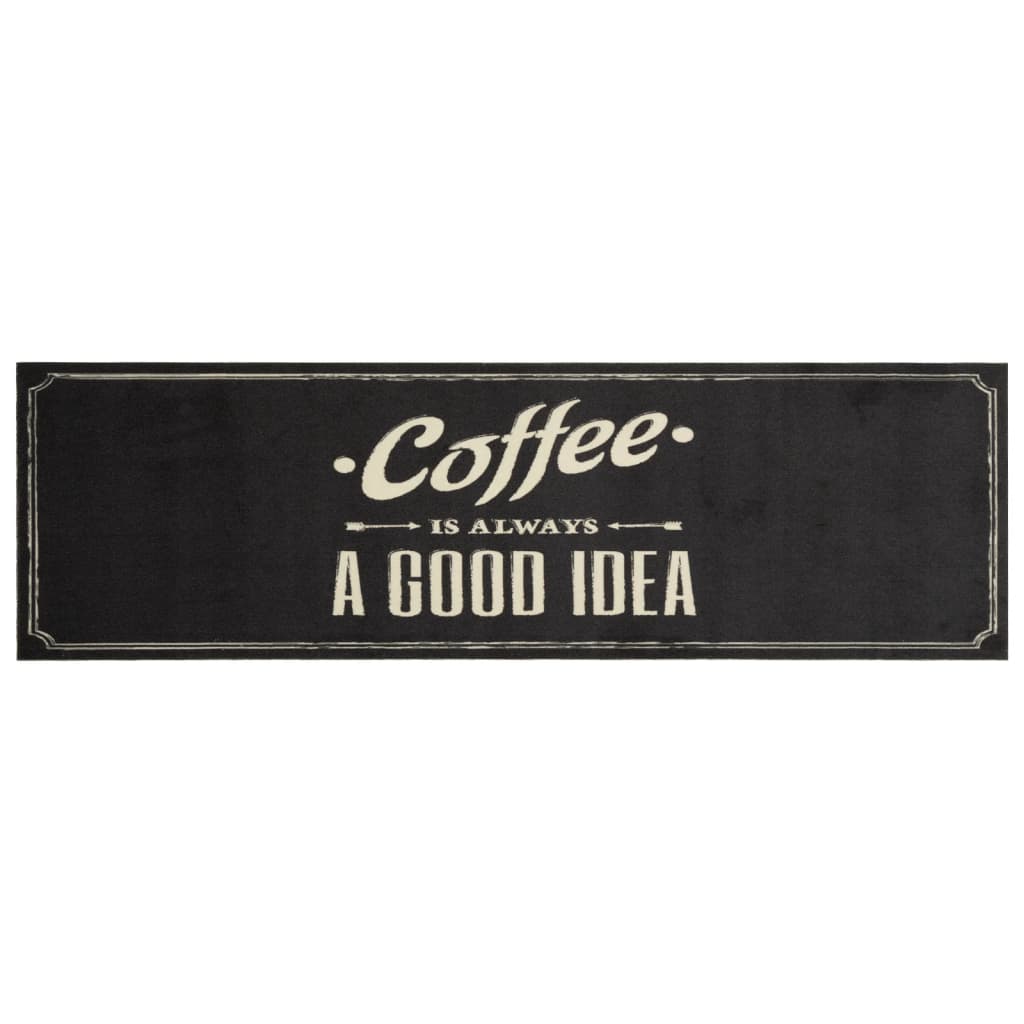 Vidaxl Kitchen Matloschable Kaffi Text 45x150 cm Velvett
