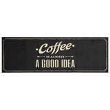 Vidaxl Kitchen mat washable coffee text 60x180 cm velvet