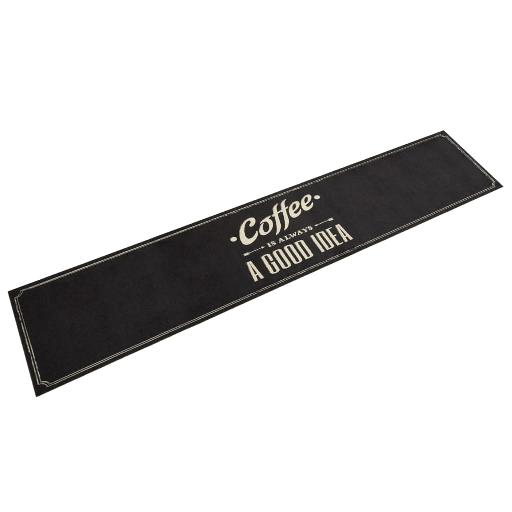 Vidaxl Kitchen Mat promyvatelné kávy Text 60x300 cm Velvet