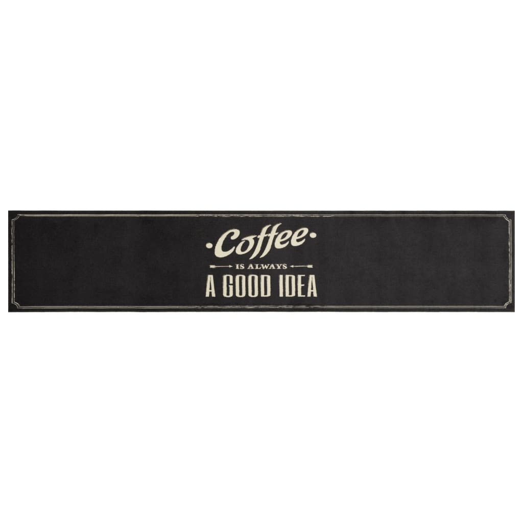 Vidaxl Kitchen Mat promyvatelné kávy Text 60x300 cm Velvet