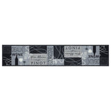Vidaxl Kichen Matloschable Wäin Print 60x300 cm Velvet Grey