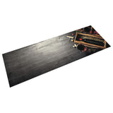 Vidaxl kuchyňská rohož omyvatelné víno Flesprint 60x180 cm samet
