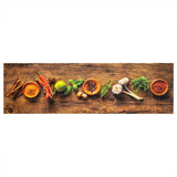 Vidaxl Kitchen Mat Maty zioła zioła 45x150 cm aksamit