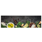 Vidaxl kuchyňská rohož omyvatelná bylina tisk 45x150 cm samet