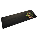 Vidaxl kuchyňská rohož omyvatelná bylina tisk 60x180 cm samet