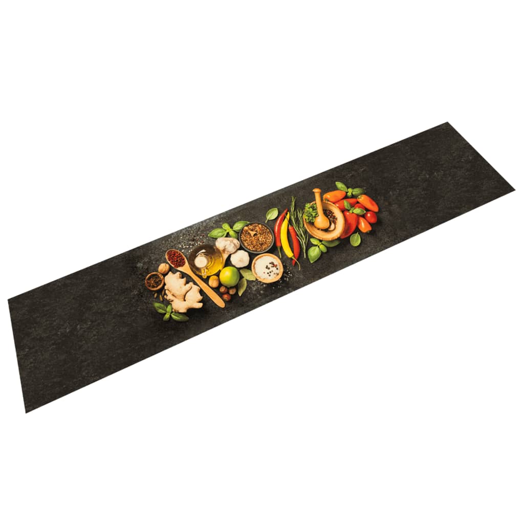 Vidaxl Kitchen Mat wäschen Hirb Print 60x300 cm Velvett