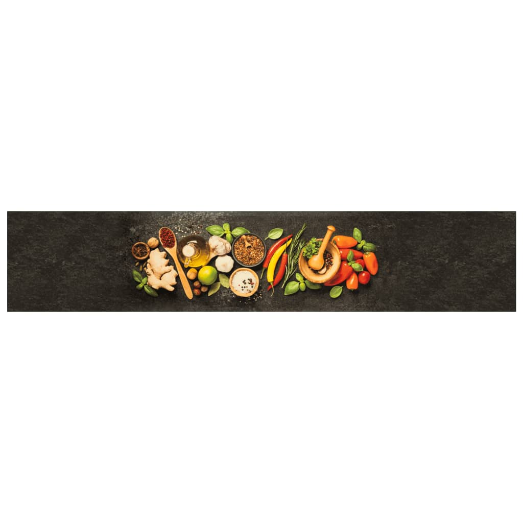Vidaxl Kitchen Mat wäschen Hirb Print 60x300 cm Velvett