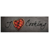 Vidaxl Kitchen mat washable cooking text 60x180 cm velvet