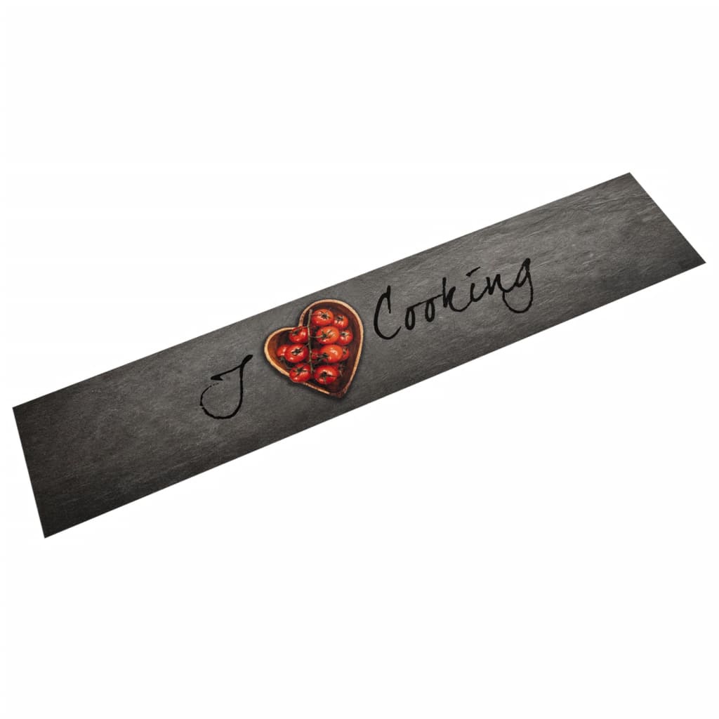 Vidaxl Kichen Mat Kachen kachen Text 60x300 cm Velvett