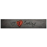 Vidaxl Kichen Mat Kachen kachen Text 60x300 cm Velvett