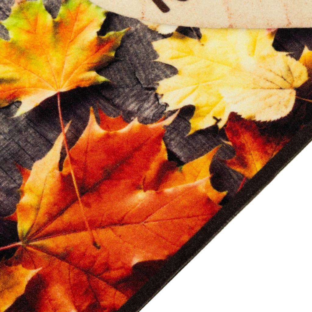 Vidaxl Kitchen mat washable autumn print 45x150 cm velvet