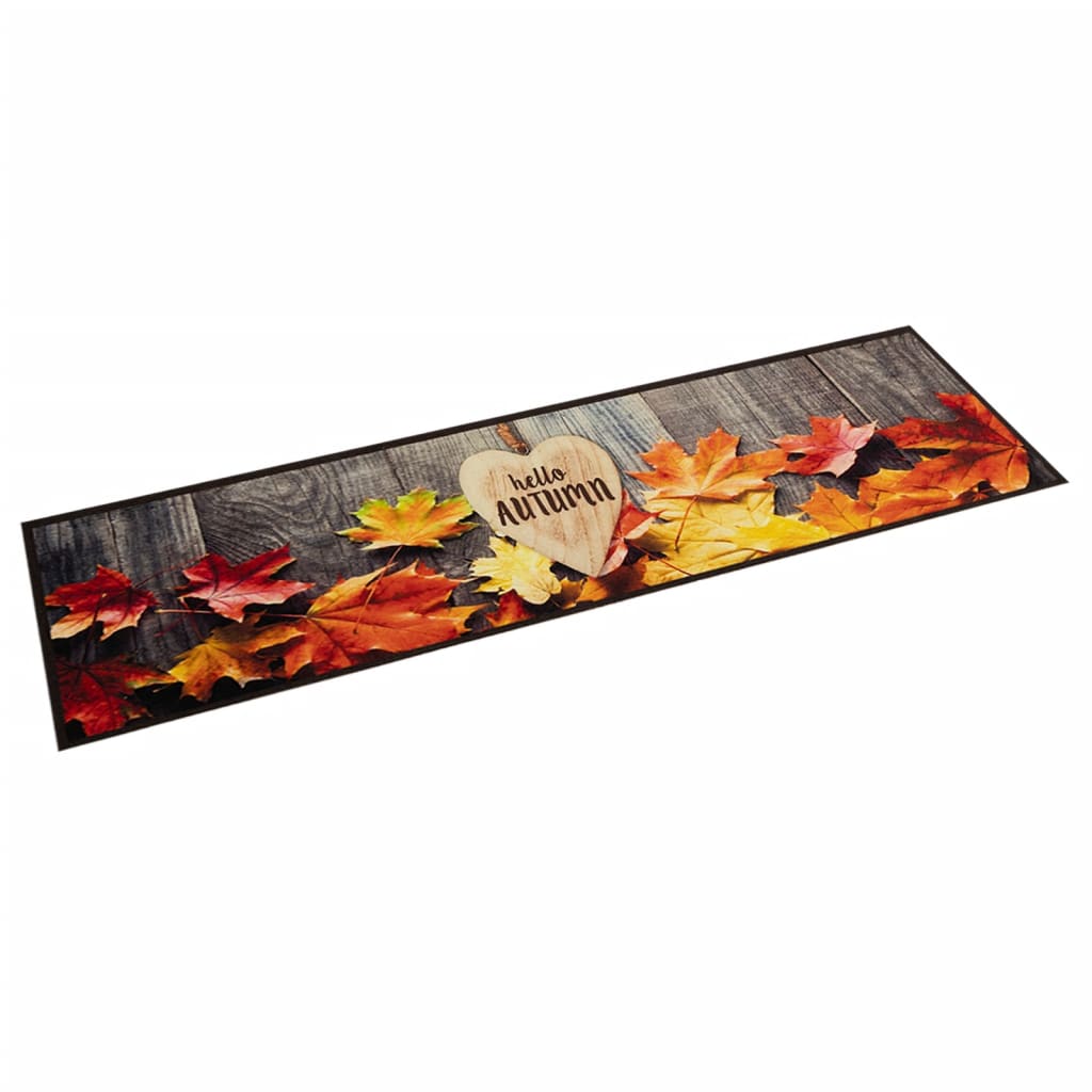 Vidaxl kuchyňská rohož omyvatelná podzimní tisk 60x300 cm samet