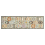 Vidaxl Kitchen mat washable hexagon pastel print 45x150 cm velvet