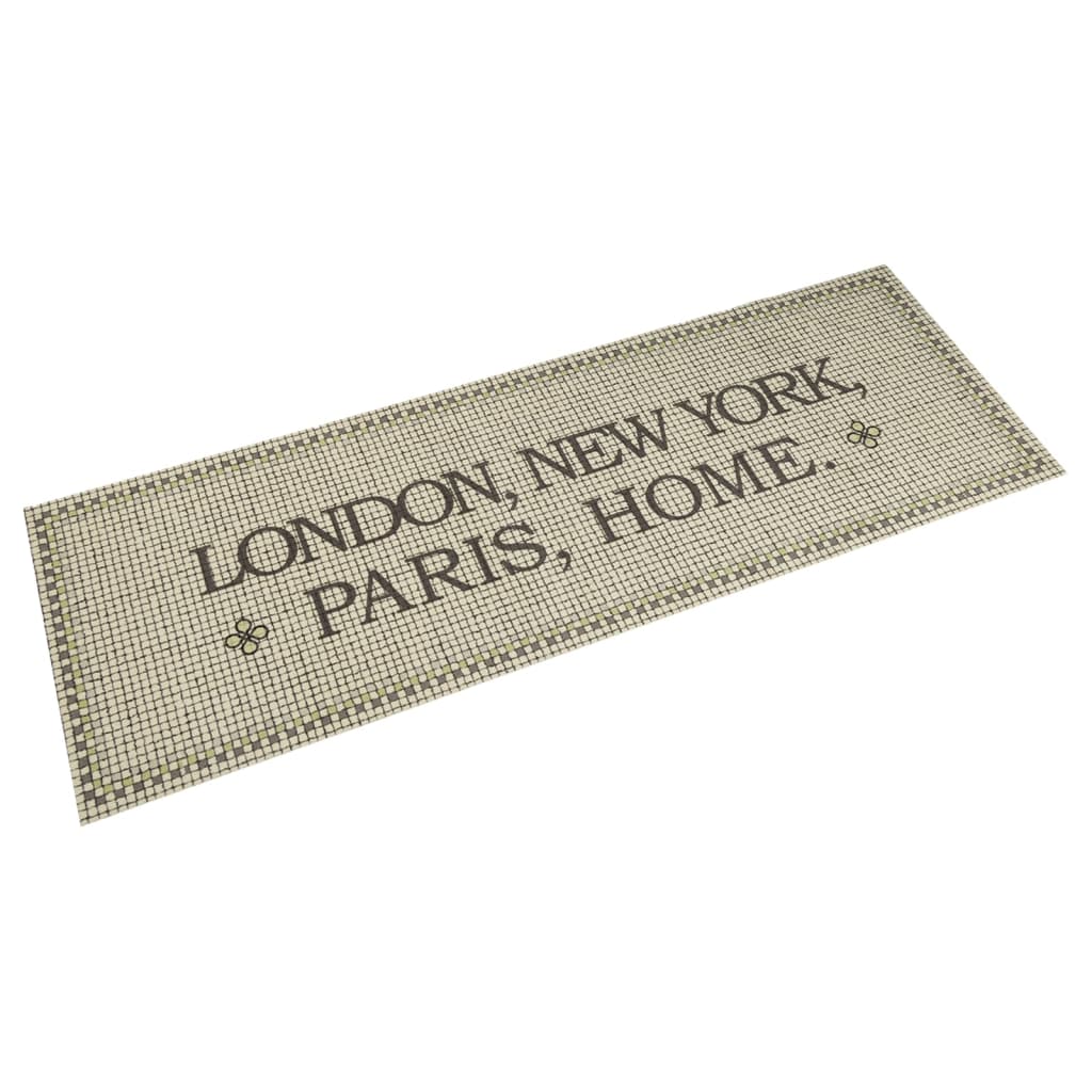 Vidaxl Küchenmatte Waschmaschine Home Text 45x150 cm Samt