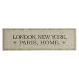 Vidaxl Küchenmatte Waschmaschine Home Text 45x150 cm Samt