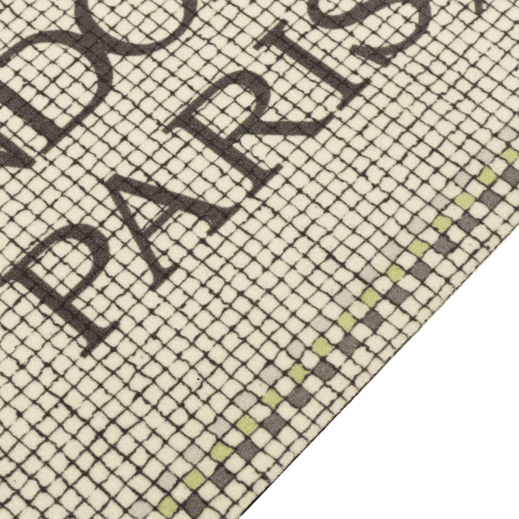 Vidaxl kuchyňský rohož omyvatelný text 60x180 cm samet