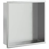 Vidaxl shower 32x32x9 cm stainless steel brushed silver colored