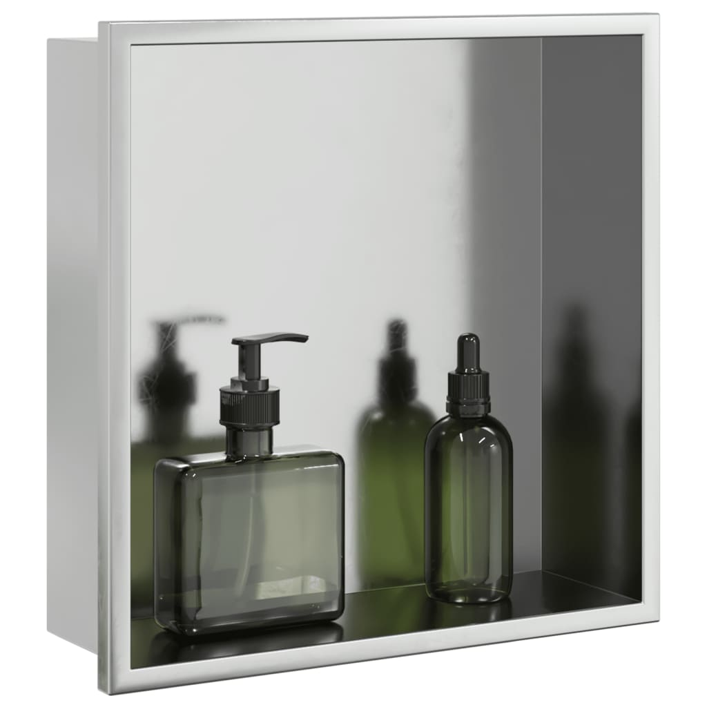 Vidaxl shower 32x32x9 cm stainless steel brushed silver colored