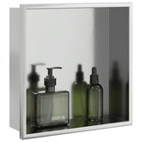 Vidaxl shower 32x32x9 cm stainless steel brushed silver colored
