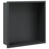 Douche Vidaxl 32x32x9 cm en acier inoxydable noir