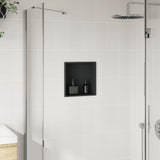 Douche Vidaxl 32x32x9 cm en acier inoxydable noir