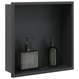 Douche Vidaxl 32x32x9 cm en acier inoxydable noir