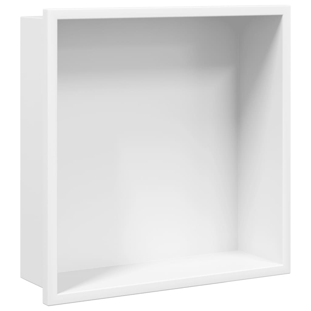 Nicho de duche Vidaxx 32x32x9 cm aço inoxidável branco mate