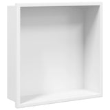 Nicho de duche Vidaxx 32x32x9 cm aço inoxidável branco mate