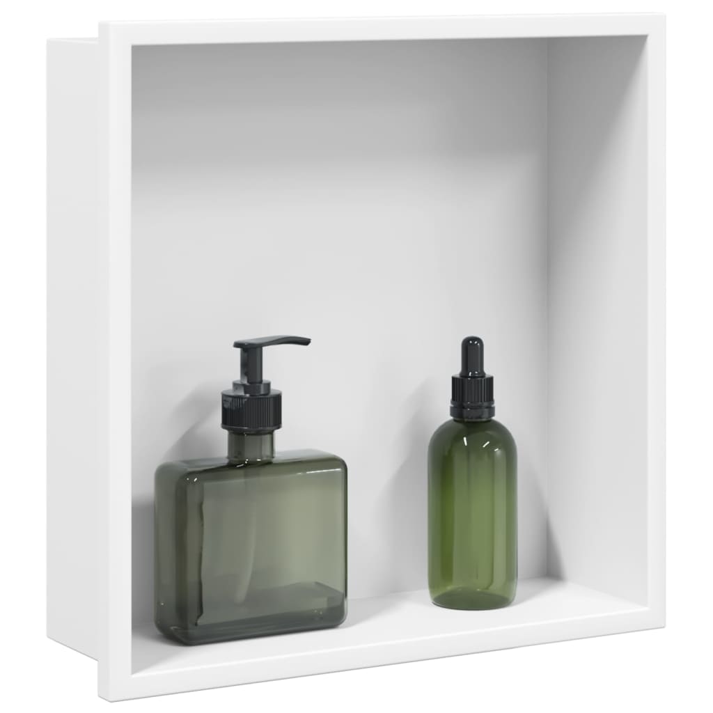 Nicho de duche Vidaxx 32x32x9 cm aço inoxidável branco mate